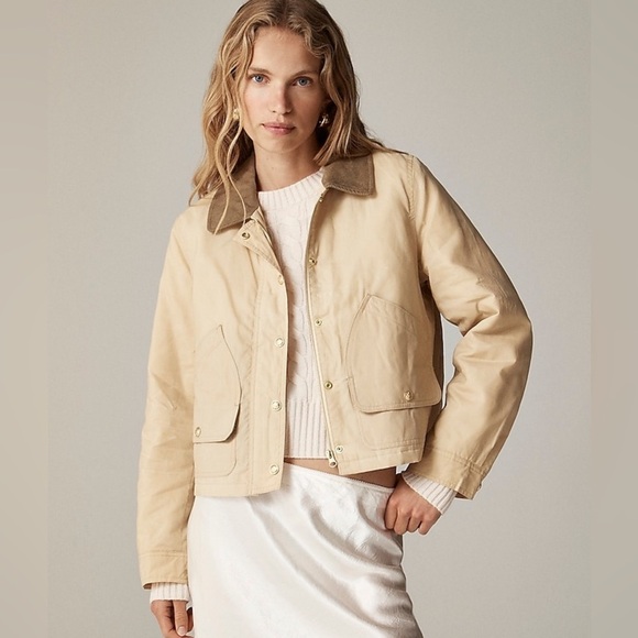 J. Crew Jackets & Blazers - NWT J. CREW Short Barn Jacket™ IN Coastal Khaki Size Large SOLD OUT